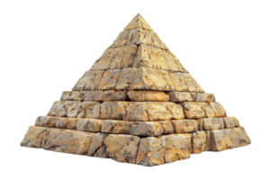 Stone pyramid isolated, cut out - stock .. png