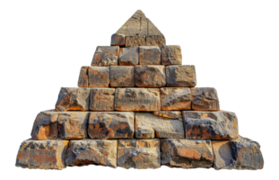 Stone pyramid isolated, cut out - stock .. png