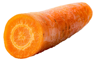 un' carota è tagliare nel metà e è mostrato nel suo interezza - azione .. png