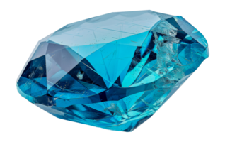 polerad blå kristall ädelsten med djup nyanser, skära ut - stock .. png