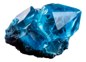 Stunning blue crystal formation, cut out - stock .. png