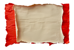 un pedazo de papel con un rojo frontera - valores .. png