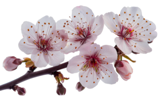 Cherry Blossoms Branch, cut out - stock .. png