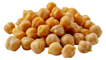 Fresh raw chickpeas piled high, cut out - stock . png