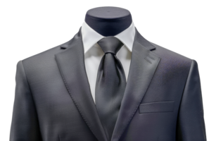 A man's suit jacket and tie are shown in a close up - stock .. png