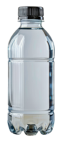 Clear bottle with silver cap, cut out - stock .. png