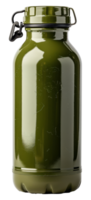 Green glass bottle with clamp lid, cut out - stock .. png