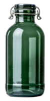 Green glass bottle with clamp lid, cut out - stock .. png