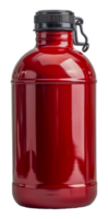 röd aluminium matsal flaska med klämma, skära ut - stock .. png