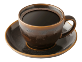 A cup of coffee is sitting on a saucer - stock .. png