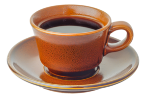 A cup of coffee is sitting on a saucer - stock .. png