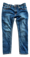 Classic blue denim jeans on transparent background - stock .. png