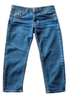 classico blu denim jeans su trasparente sfondo - azione .. png