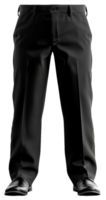 Formal black trousers for business attire on transparent background - stock .. png