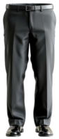 Formal black trousers for business attire on transparent background - stock .. png