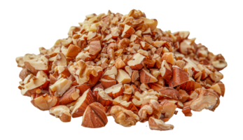 Pile of chopped mixed nuts, cut out - stock .. png