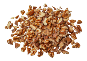 Pile of chopped mixed nuts, cut out - stock .. png