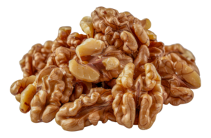 Cluster of fresh walnuts, cut out - stock . png