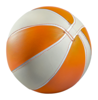 A basketball with orange and white stripes - stock .. png