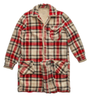 A plaid jacket with a button on the front - stock .. png