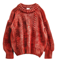 warm klobig stricken rot Sweatshirt auf transparent Hintergrund - - Lager .. png