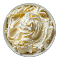 Bowl of whipped cream, cut out - stock .. png