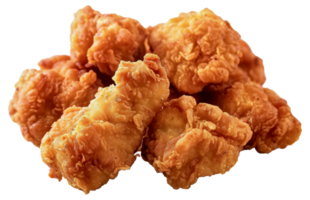 A pile of fried chicken pieces - stock .. png