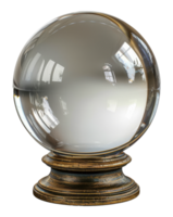 Crystal ball with reflections on stand, cut out - stock .. png