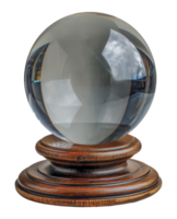 Crystal ball with reflections on stand, cut out - stock .. png