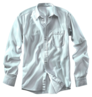 A white shirt with a button down collar and a pocket - stock .. png