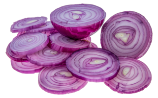 A pile of chopped up red onions - stock .. png