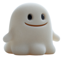 Smiling cartoon ghost with open arms, cut out - stock .. png