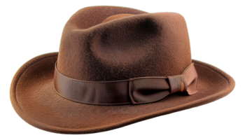 Vintage leather cowboy hat, cut out - stock . png