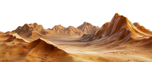Sandy peaks of desert landscape, cut out - stock .. png