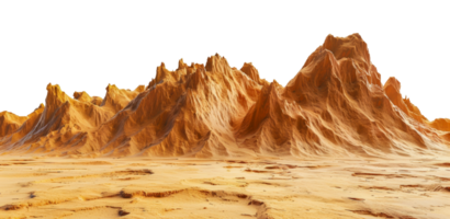 Sandy peaks of desert landscape, cut out - stock .. png