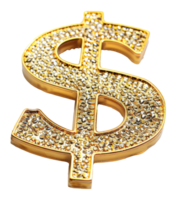 ein Gold Dollar mit ein Diamant Muster auf es - - Lager .. png