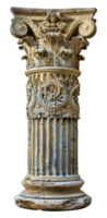 Classical Corinthian column, cut out - stock .. png