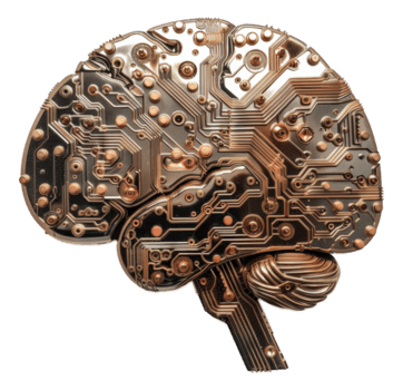 detalhado cibernético cabeça com intrincado mecânico Projeto em transparente fundo - estoque . png