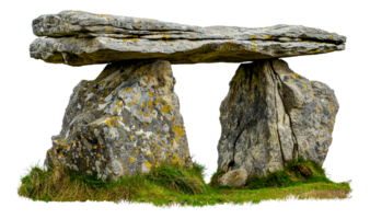 ancien dolmen des pierres dans champ, Couper en dehors - Stock .. png