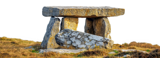 antico dolmen pietre nel campo, tagliare su - azione .. png