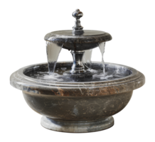 Modern public water fountain flowing, cut out - stock .. png