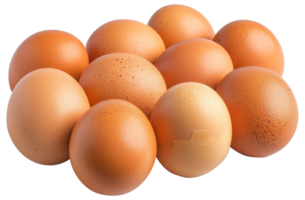 A dozen eggs are laid out in a row - stock .. png