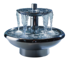 Modern public water fountain flowing, cut out - stock .. png