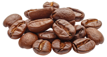 A pile of coffee beans with the beans spread out - stock .. png