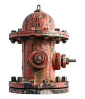Vintage red fire hydrant, cut out - stock .. png