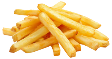 A pile of french fries - stock .. png