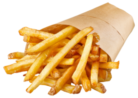 A bag of french fries is shown - stock .. png