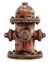 Vintage red fire hydrant, cut out - stock .. png