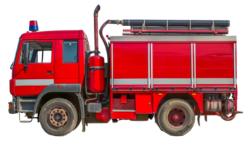 A red fire truck - stock .. png