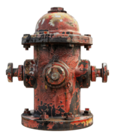 Vintage red fire hydrant, cut out - stock .. png